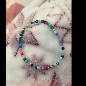 Glass sead bead bracelet. Size small. Rainbow color :)